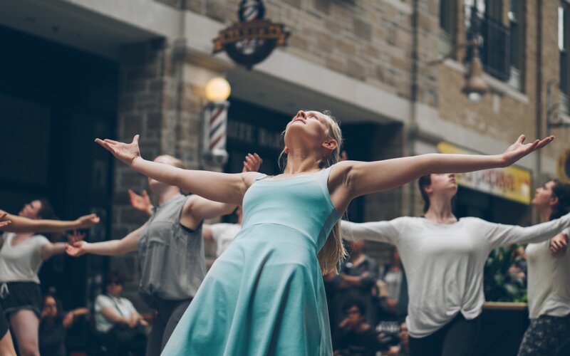 An actress performs